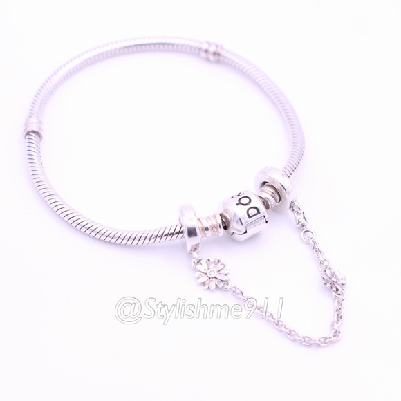 Authentic PANDORA Daisy Flower Safety Chain - 798764C01-05 - Picture 5 of 13